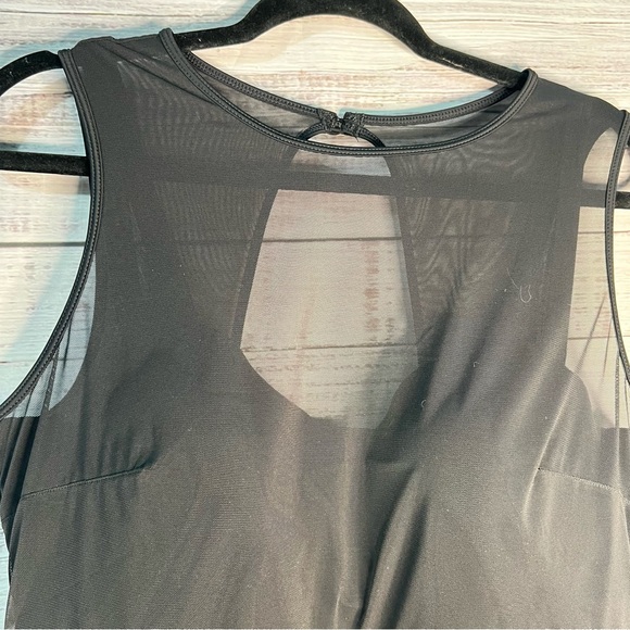 Torrid 2X D/DD Underwire Long Mesh Overlay‎ Swim Dress With Brief - Picture 3 of 11